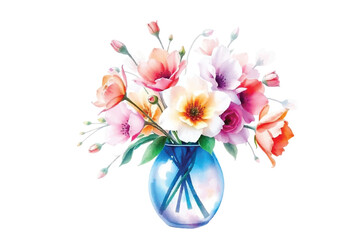 Watercolor Flower Vase Vectors & Illustrations
