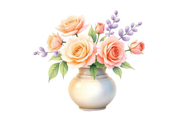 Watercolor Flower Vase Vectors & Illustrations