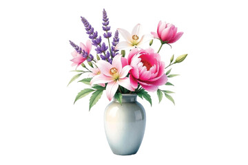 Watercolor Flower Vase Vectors & Illustrations