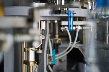A plastic bottle in the equipment for inflating in different volumes and liters.
