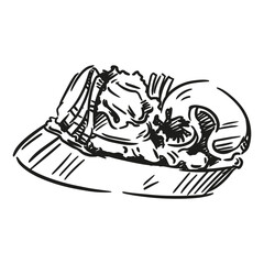 Delicious plate of grilled seafood garnished with fresh herbs and served with lemon slices at a seaside restaurant