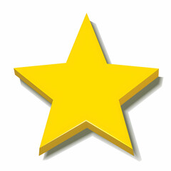 Obraz premium flat yellow star vector on a white background