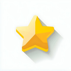 Fototapeta premium flat yellow star vector on a white background