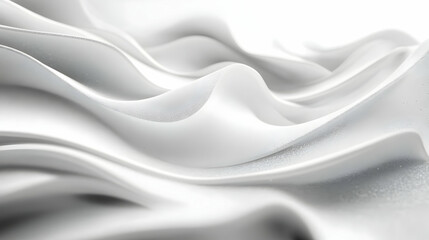 Obraz premium Abstract White 3D Background with Smooth Waves