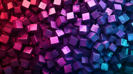 Metallic Cubes Abstract Background