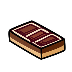 piece of chocolate bar. icon in flat style isolated on white background. vector