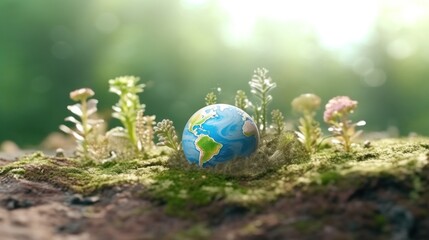 Earth Globe in Nature