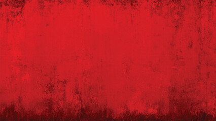 Red or dark red color and red gemstone color paint on cement wall texture as background.