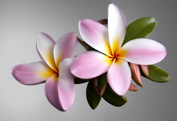 Naklejka premium flower beauty nature yellow blossom tropical background plumeria beautiful frangipani spa bloom olated 