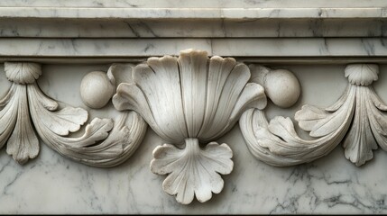 Naklejka premium Elegant Marble Decorative Architecture Detail