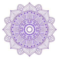 Elegant Purple Mandala Coloring Page - Intricate Design for Relaxation and Mindfulness