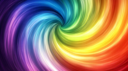 Abstract Rainbow Swirl Background Illustration