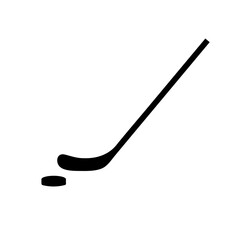 Hockey stick with puck