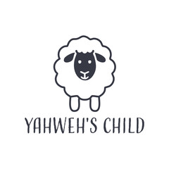 Yahweh's Child, Christian inspirational quotes, Typography design for Jesus lover. Christian poster. Verse. Card. Scripture. Quote