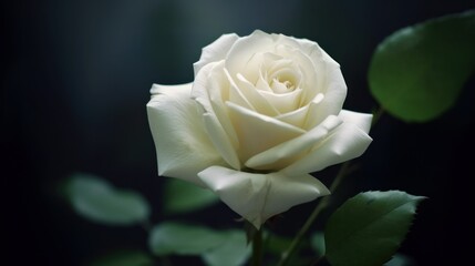 Solitary White Rose