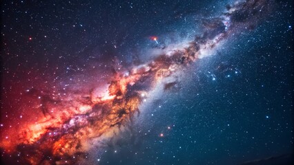 Fototapeta premium Cosmic Nebula in Vibrant Gradient - Captivating Galaxy Art for Space Enthusiasts and Astronomical Wonders