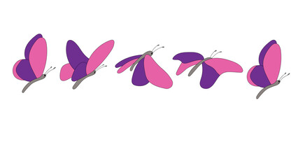 Butterfly fly cycle, Frame by frame flying butterfly, butterfly flying frame by frame, frame by frame,butterfly animation, royalty free