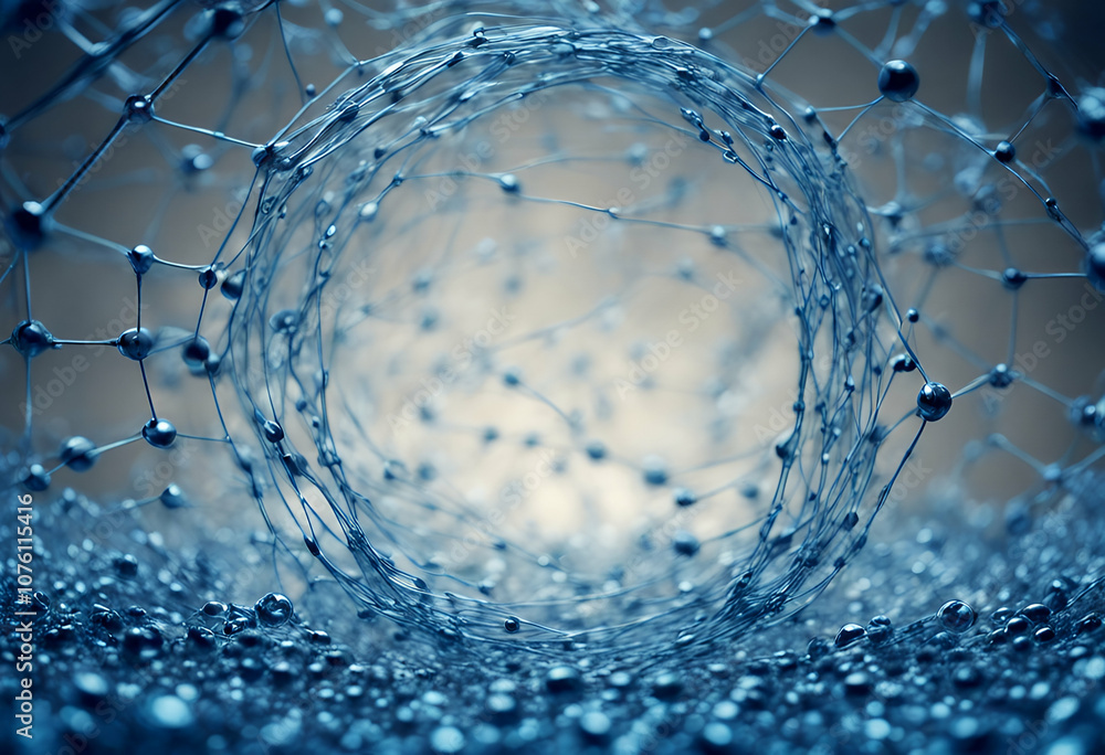 Aufkleber technology blue form intelligence cyberspace network digital business artificial sphere concept wave