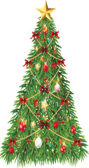 This Vector Christmas Tree illustration provides a beautifully realistic and high-quality depiction of a holiday tree, perfect for seasonal designs and decorations. Easy editable to EPS10 file.