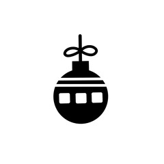 christmas ball silhouette icon