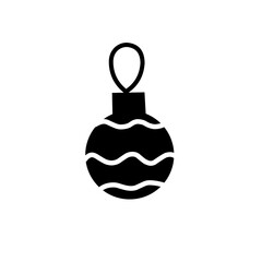 christmas ball silhouette icon