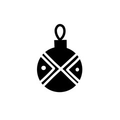 christmas ball silhouette icon