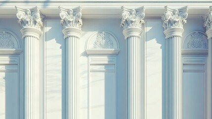 Elegant Architectural Columns in Soft Light