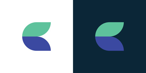 Abstract logo design of letter C for creative, connect.