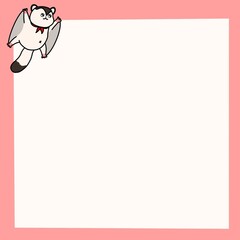 하늘다람쥐 동물 메모지(flying squrrel animal memo)