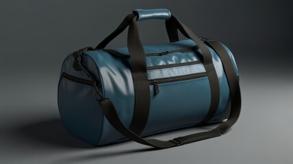 Elegant aqua green travel bag with durable handle and adjustable strap. Modern design with functional zippers is perfect for traveling or using at the gym in a stylish manner.