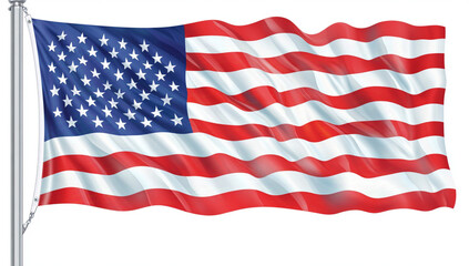 Obraz premium united states flag blowing. full screen