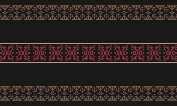 Batik pattern floral tribal ornament design vector asia culture illustration abstract traditional background
