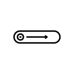 Black line icon for button