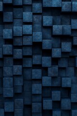 Geometric Metallic Blue Shapes on an Abstract Background with Dynamic, Modern Patterns and Elegant Texture