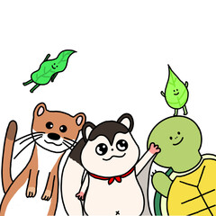 동물 일러스트 배경(animal illustration background)