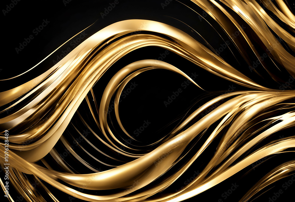 Poster black design smoke background gold illustration image bg graphic dynamic motion golden element wave 