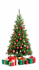 Xmas tree decoration isolated on white background for Christmas.