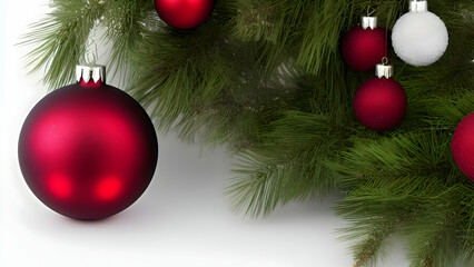 Xmas tree decoration isolated on white background for Christmas.