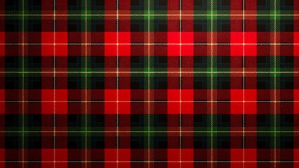 Obraz premium Scottish tartan pattern in rich red, green, and hints of white.