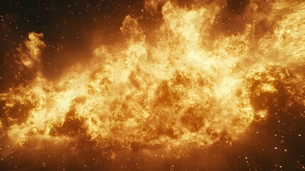 Naklejka premium Abstract Background of Golden Flames and Sparks
