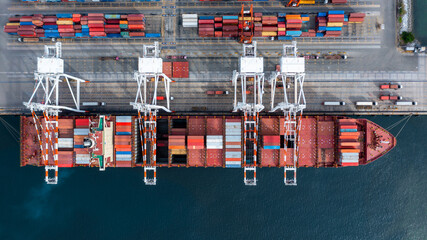 Container cargo ship global business logistic import export transportation, Container cargo ship...