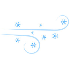 Fototapeta premium Wind Blowing Snowflakes