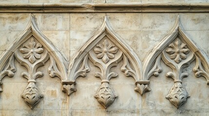 Ornate Architectural Detail on Stone Wall