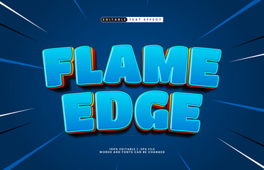 flame edge editable text effect with a game and joyful text style