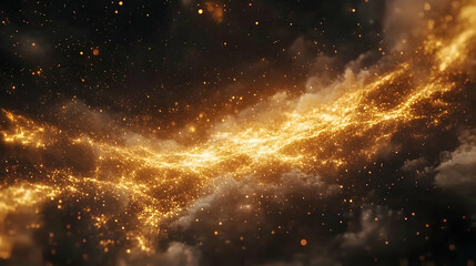 Naklejka premium Golden Sparkles Abstract Background