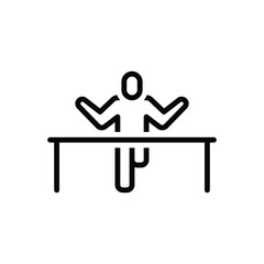 Black line icon for motivation