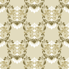 damask pattern vintage with intricate floral and ornamental designs. This classic, elegant design is perfect for wallpapers, textiles, wrapping paper, and interior decor.