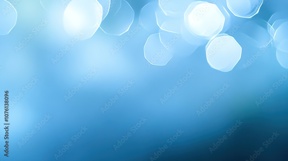 Poster soft blue bokeh background with gentle light circles perfect for abstract designs, websites, and art