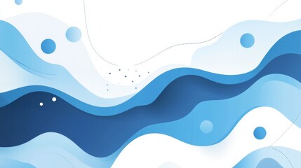 Modern Business Presentation Background - Blue Gradient Design with Abstract Soft Lines