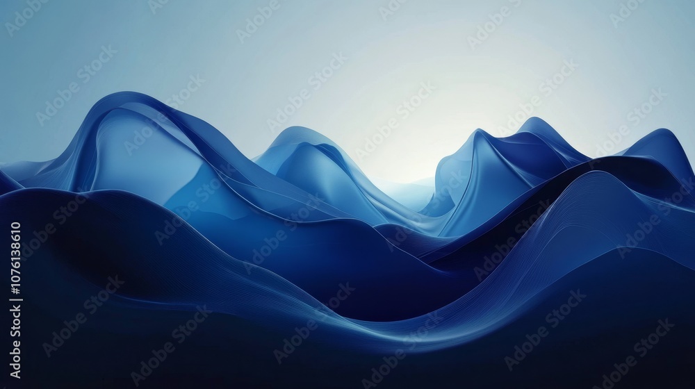 Aufkleber dynamic blue gradient abstract design for financial concepts